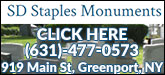 S.D. Staples Monuments, Inc. Sponsorship Banner